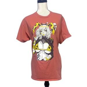 Spencers Godtail Anime T-Shirt Women's Size Orange Large Short Sleeve